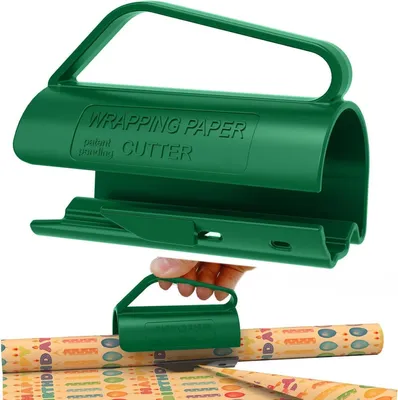 Immagine prodotto di Taglierina per carta da regalo Taglierina per rotoli Taglierina per carta portatile Verde