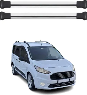 Image de Barres de toit transversales pour Ford Connect 2014-2024 Aluminium Gris