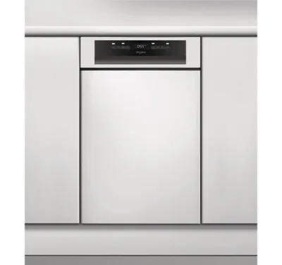 Obrázok produktu pre Whirlpool WSBO 3O34 PF X, Čiastočne vstavaný, Slimline (45 cm), Čierna, Dolný, Horný, Košík, 10 miest