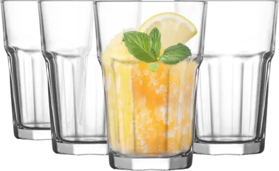 Obrázok produktu pre Sada 4 pohárov GLASMARK® 320 ml (max. 360 ml) – 4 ks priehľadných pohárov na long drinky, vhodné na džúsy a koktaily, sklenený riad na párty, poháre na džúsy, poháre na nápoje