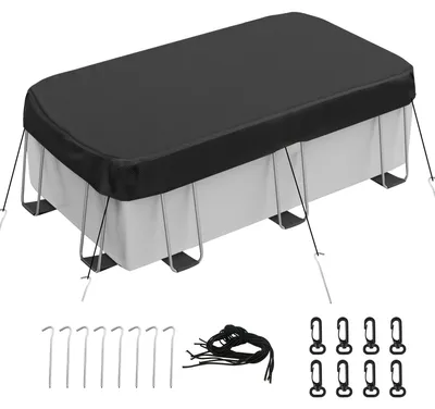 Imagen del producto de Elzusha - Cubierta resistente para piscinas, fabricada en Oxford 210D, de 9 x 18 pies