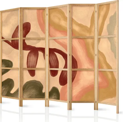 Immagine prodotto di Paravento giapponese Astrazioni 225x172 cm 5 pezzi beige