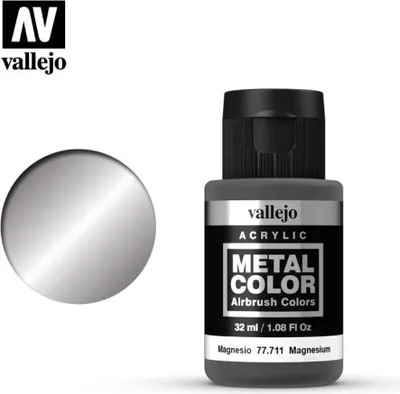 Zdjęcie produktu dla Farba do aerografu Vallejo Metal Colors 711 Magnesium 32 ml