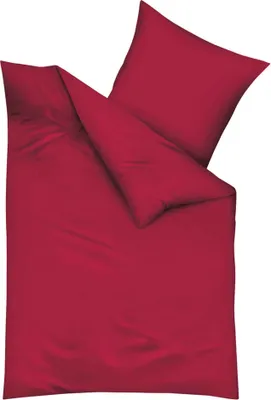 Zdjęcie produktu dla Kaeppel Biber pościel jednokolorowa karminowa 200x200 cm + 2x 80x80 cm