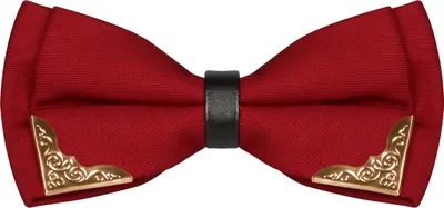 Produktbild von Fliege Herren Metall Ecken Hochzeit Konfirmation Anzug Smoking Schlips Schleife Baumwolle dunkelrot