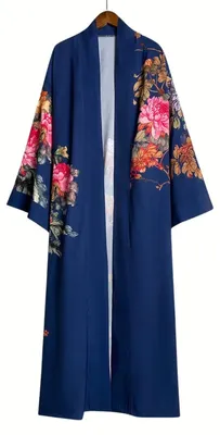 Productafbeelding van Currero Satijnen Badjas Dames Blauw L