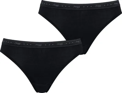 Produktbild von sloggi Damen Tai-Slip 2-Pack 24/7 100 - BLACK - Größe 40