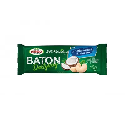 Zdjęcie produktu dla Baton daktylowy z nerkowcami i kokosem 40g TAR-GROCH