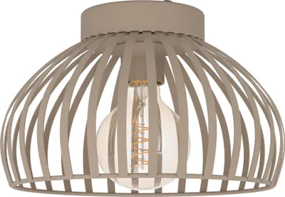 Produktbild von EGLO Deckenlampe Mogano 3, Deckenleuchte Wohnzimmer, Lampe Decke Schlafzimmer, Wohnzimmerlampe aus Metall in Beige, E27 Fassung, Ø 28 cm