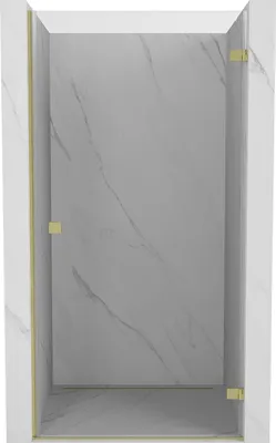 Image de Porte de douche droite Mexen Lunar-B 75 cm, transparente, or brossé - 832-075-000-55-00-P