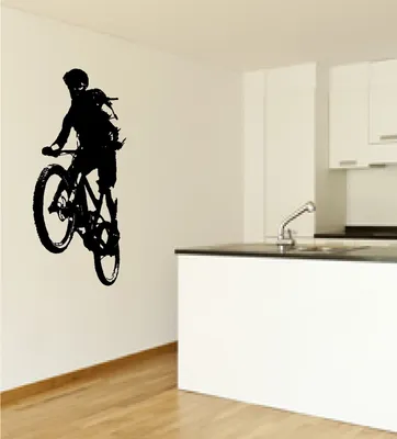 Produktbild von Mountainbiking - Downhill bikes - Fahrräder - Downhill-Rad - Wandtattoo