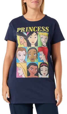 Productafbeelding van Disney WODPRINTBT010 Nachthemd, marineblauw, maat M, dames. Marineblauw, maat M
