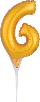 Produktbild von Amscan Foil Balloon 6 Junior 20.5 X 9.5 Cm Gold