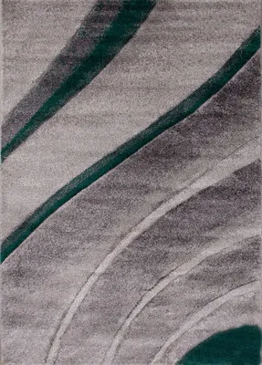 Produktbild von Designer Moderner Wellen Teppich Wohnzimmer Inneneinrichtung Neu Grün, Maße:160x230 cm