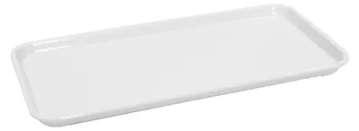Produktbild von Auslagentablett aus Melamin weiß, 300 x 150 x 17 mm