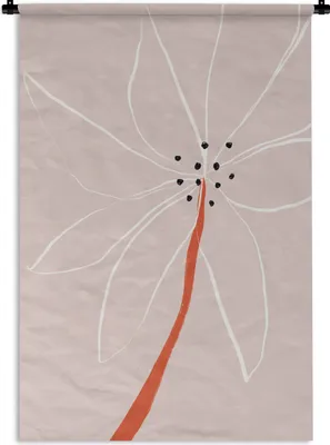 Produktbild von MuchoWow® Wandteppich Wandbehang Blumen - Abstrakt - Pastell 90x135 cm Tapisserie Dekoration Wandtuch - Baumwolle - Wandskulptur
