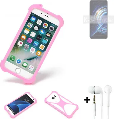 Produktbild von K-S-Trade Bumper + Kopfhörer kompatibel mit Xiaomi Redmi K50 Handy Hülle Schutzhülle Silikon Schutz Hülle Cover Case Silikoncase Silikonbumper TPU