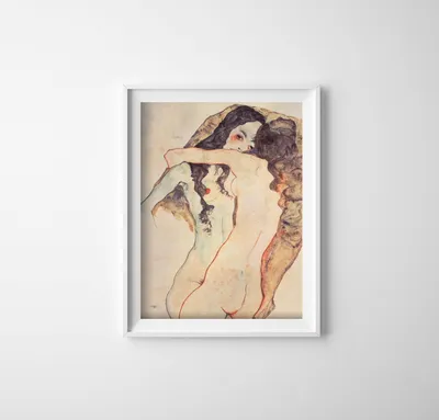Produktbild von Poster - Canvas - Leinwand - 21 cm x 29,7 cm - Fotoposter - Leinwandkunst - Zwei Frauen Sind Egon Schiele