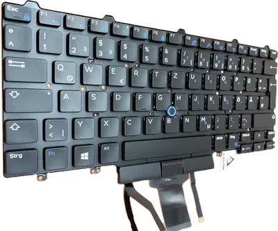 Produktbild von DEUTSCHE - Tastatur Keyboard mit Trackpoint , Beleuchtung kompatibel für DELL Latitude 14 (E7450-9981)