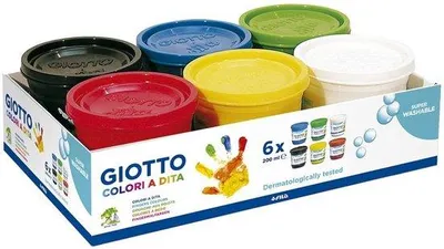 Productafbeelding van Giotto DITA Vingerverf Set met 6 Kleuren