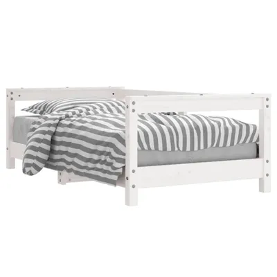 Produktbild von vidaXL Kinderbett Weiß 70x140 cm Massivholz Kiefer