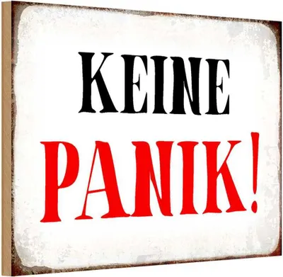 Produktbild von vianmo Holzschild 12x18 cm keine Panik Dekoration