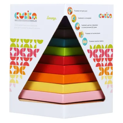 Obrázok produktu pre CUBIKA Farebná pyramída - drevené puzzle 9 dielov