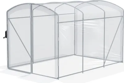 Produktbild von Tunnel-Gewächshaus, begehbar, transparente Folie, verzinkter Stahlrahmen, 3 x 2 x 2m