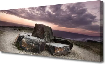 Produktbild von Tulup Leinwand-Bilder 125x50 Wandbild Canvas Kunstdruck Felsen Landschaft