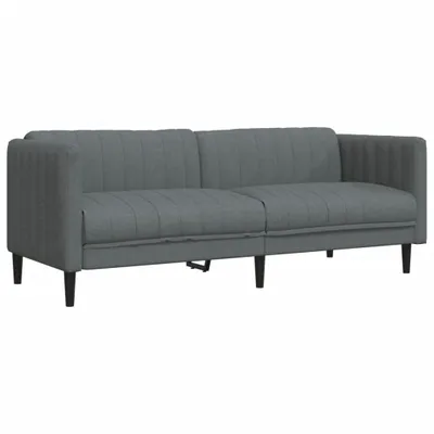 Produktbild von vidaXL Sofa 3-Sitzer Dunkelgrau Stoff