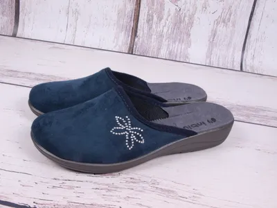 Produktbild von INBLU Damen Hausschuhe bequeme Schmetterling Blau 40