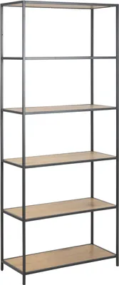 Obrázek produktu pro Actona Seaford, Černá, 5 police/polic, Ocel, Dřevo, Matný, Černá