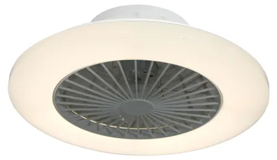 Image de Ventilateur de plafond Travo Blanc 50 cm avec eclairage LED et télécommande