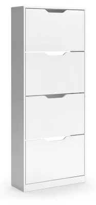 Obrázek produktu pro Botník na boty Vicco Luca Bílá 59 x 146 cm se 4 výklopnými přihrádkami, Model 61413