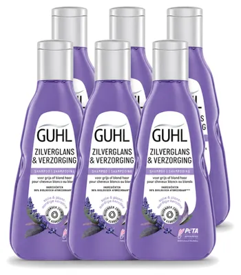 Obrázok produktu pre 6 kusov šampónu Guhl Silberglanz & Pflege – 250 ml – výhodný balík
