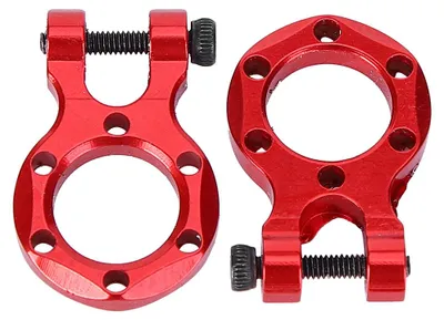 Imagen del producto de 2 ganchos metálicos para remolque, piezas decorativas compatibles con los vehículos todoterreno TRAXXAS TRX-4 a escala 1/10 (rojos)