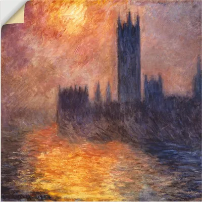 Produktbild von ARTland Wandbild, selbstklebend Parlament in London bei Sonnenuntergang Größe: 30x30 cm