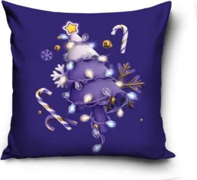 Obrázok produktu pre Obliečka na vianočný vankúš s modrým stromčekom, 40/40 cm, PNL231234