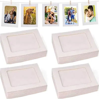 Zdjęcie produktu dla Zestaw ram Fotolisten, 40 białych ram 10x15 cm, z klipsami i sznurkiem jutowym, do dekoracji ścian