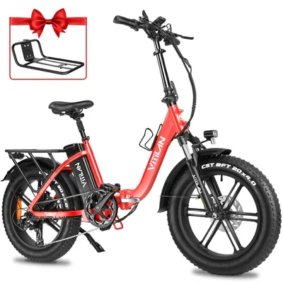 Image de 20 pouces 80Nm Vélo électrique E-BIKE Samsung 48 V/20 Ah Batterie City Pendler Pliable EBike 28MPH Shimano 7-vitesse Double suspension Aluminium Rose