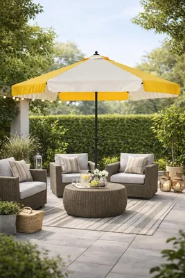 Produktbild von GREEN LOUNGE Sonnenschirm Ø270 cm Kippbar| Push-up UV50+ Windauslass