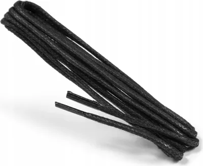 Produktbild von Langlebige gewachste Rundschnürsenkel - 75 cm Kaps - Schwarz (0091)