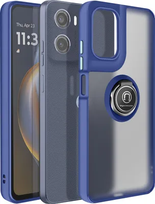 Obrázok produktu pre Avizar, kryt Motorola Moto E15 magnetický krúžok otočný matný, modrý
