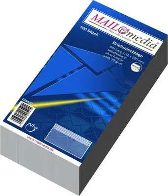 Produktbild von Briefumschläge DINlang selbstklebend weiß VE=10x100 Stück