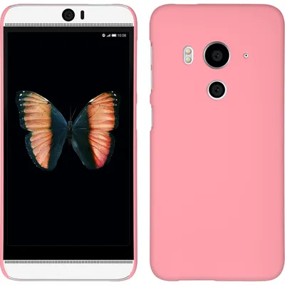 Produktbild von PhoneNatic Case kompatibel mit HTC Butterfly 3 - Hülle rosa gummiert Hard-case Cover