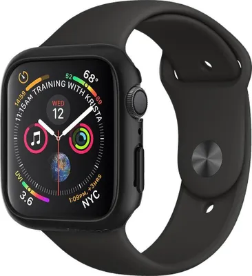 Produktbild von Spigen 062CS24474, Hülle, Smartwatch, Schwarz, Apple, Apple Watch Series 4 (44mm), Polycarbonat