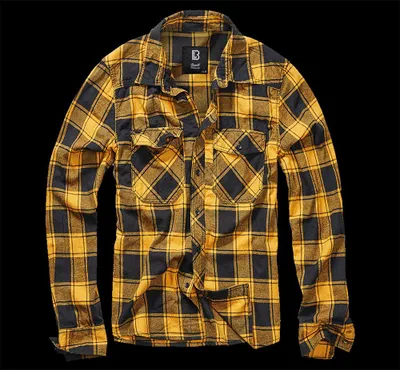 Image de Chemise à carreaux Brandit noir/jaune - L