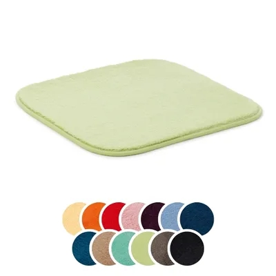 Produktbild von liebling Badteppich, 100% Polyester, mit Anti-Rutsch Beschichtung, saugstark, Serie Santos, 50 x 45 cm, 1500 g/m², bei 30 Grad waschbar, limone