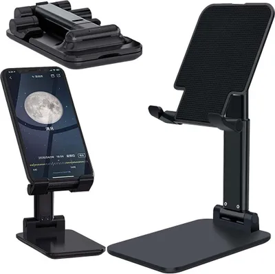 Image de Verk 15908 Support pliant pour téléphone portable, tablette noir