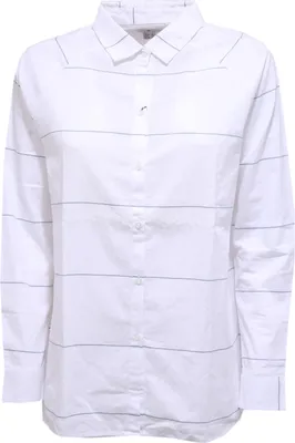 Zdjęcie produktu dla 5280Y camicia donna BARBOUR biała bawełniana koszula w paski dla kobiet